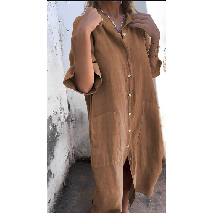 Women’s Button Down Shirt Dress | Loose Fit