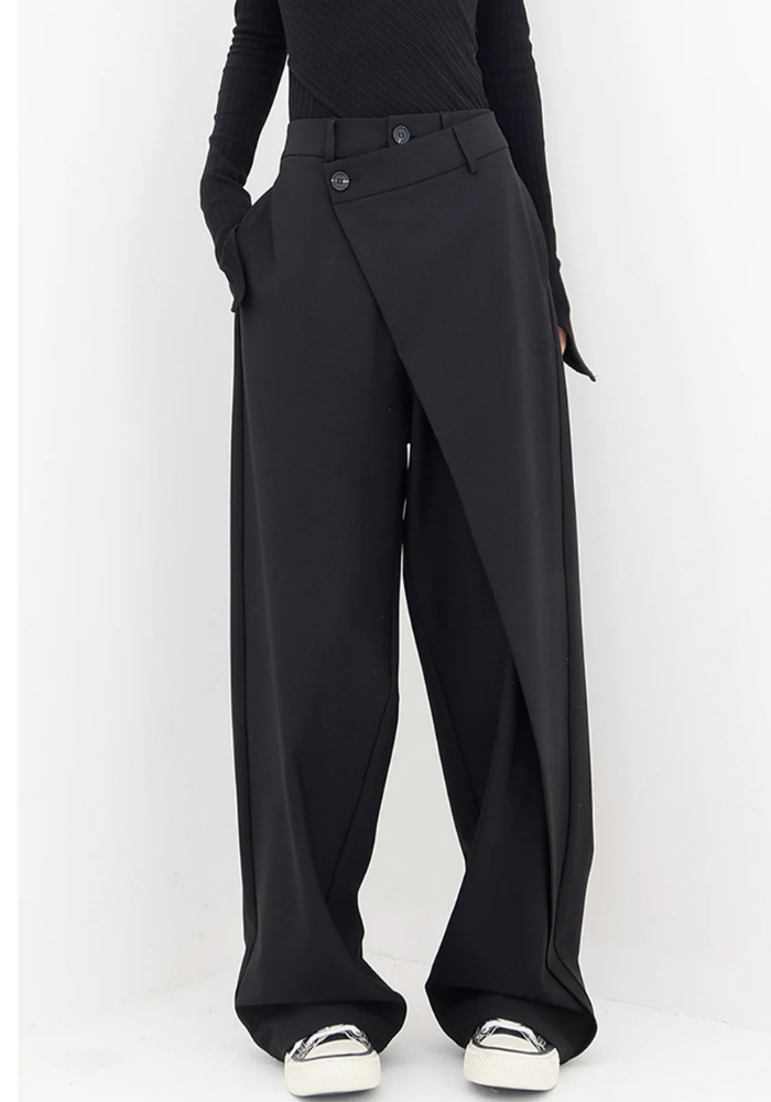 Noura | Women’s Asymmetrical Wide Leg Pants | Dress Fit