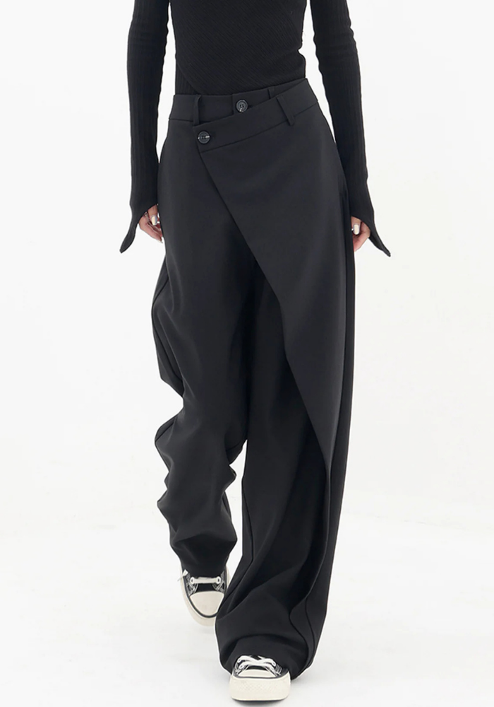 Noura | Women’s Asymmetrical Wide Leg Pants | Dress Fit