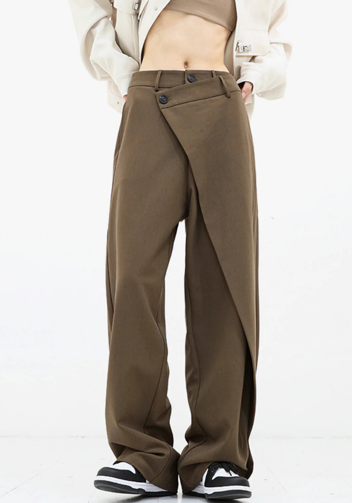 Noura | Women’s Asymmetrical Wide Leg Pants | Dress Fit