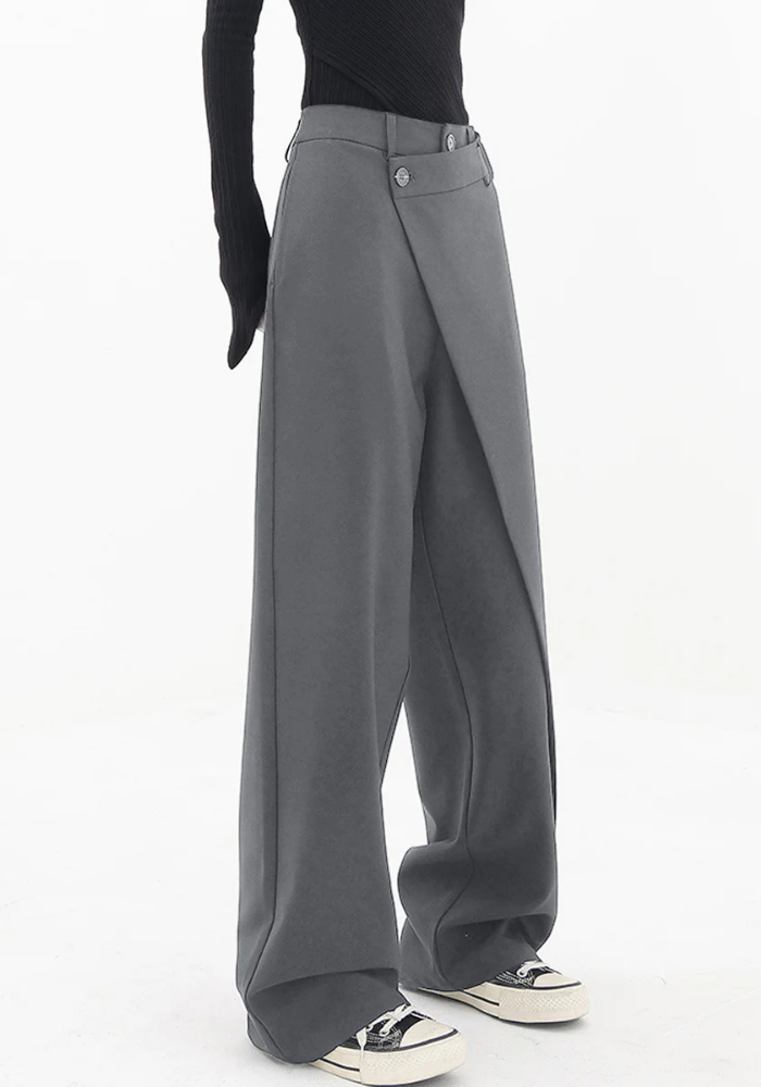 Noura | Women’s Asymmetrical Wide Leg Pants | Dress Fit