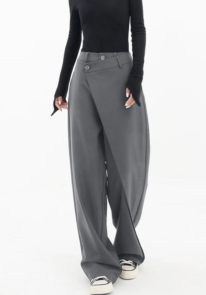 Noura | Women’s Asymmetrical Wide Leg Pants | Dress Fit