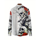 Men’s Halloween Shirt | Skull & Rose Print Long Sleeve