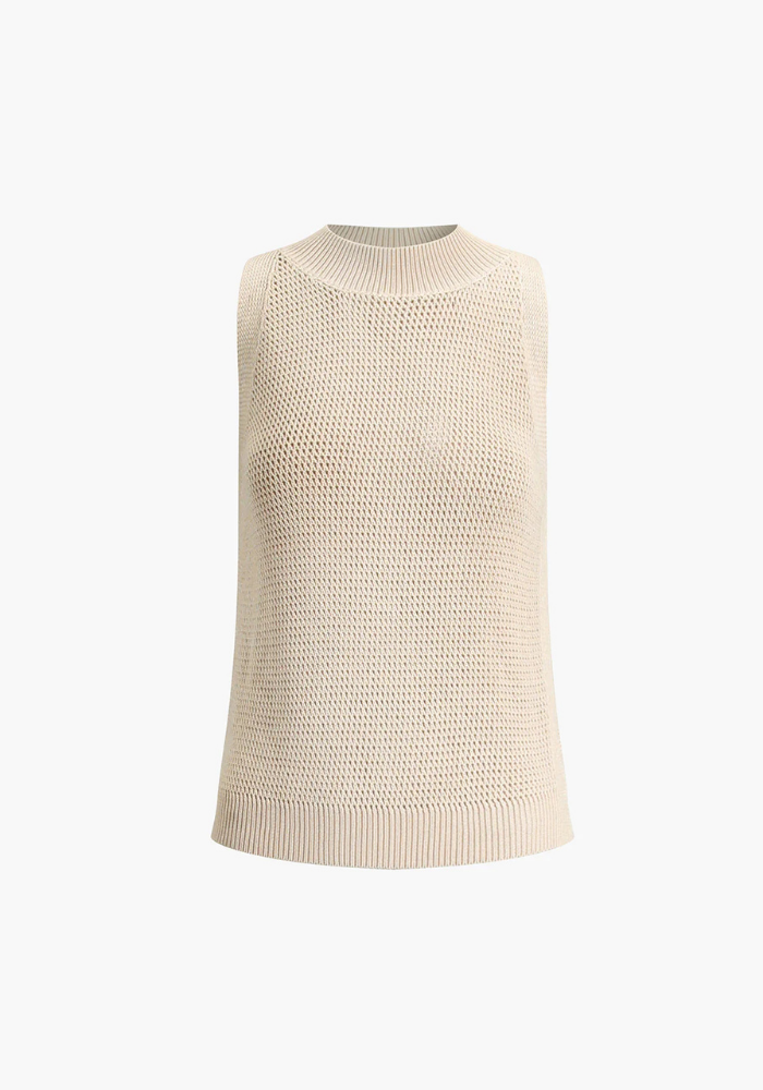 Mara | Women’s Knit Sleeveless Tank Top | Crew Neck