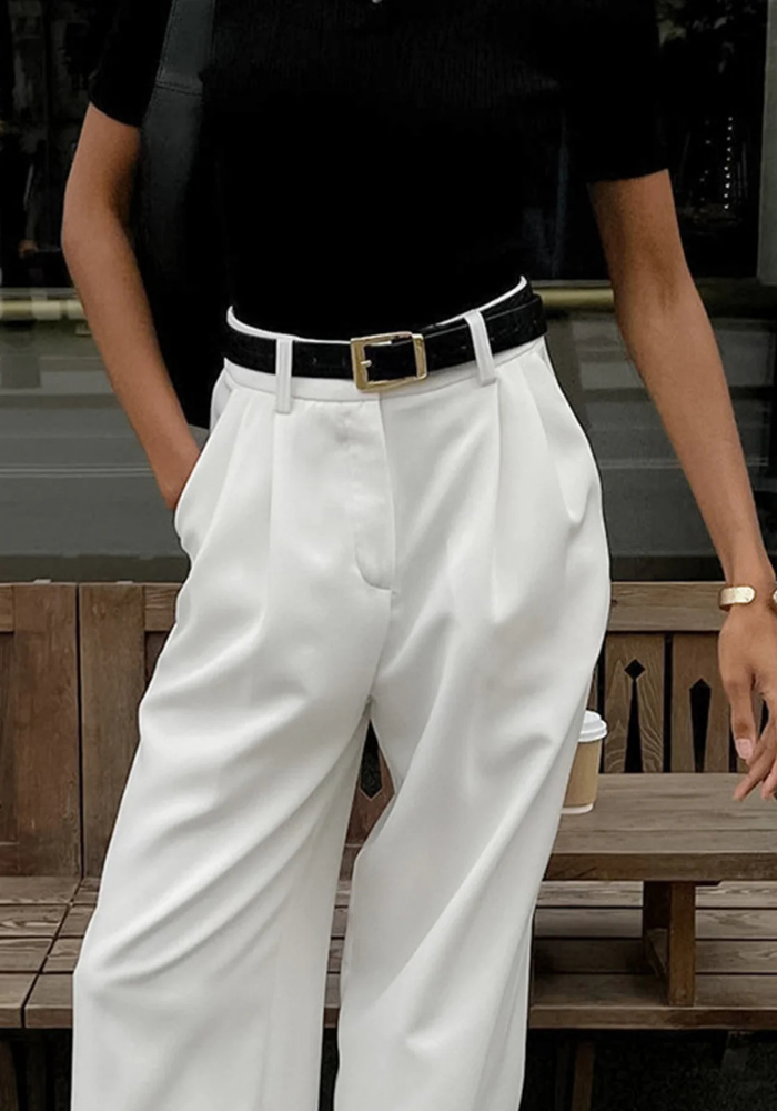 Vienna | Women’s Wide Leg Pants | White