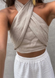 Women’s Halter Crisscross Tank Top | Crop