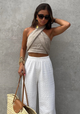 Women’s Halter Crisscross Tank Top | Crop