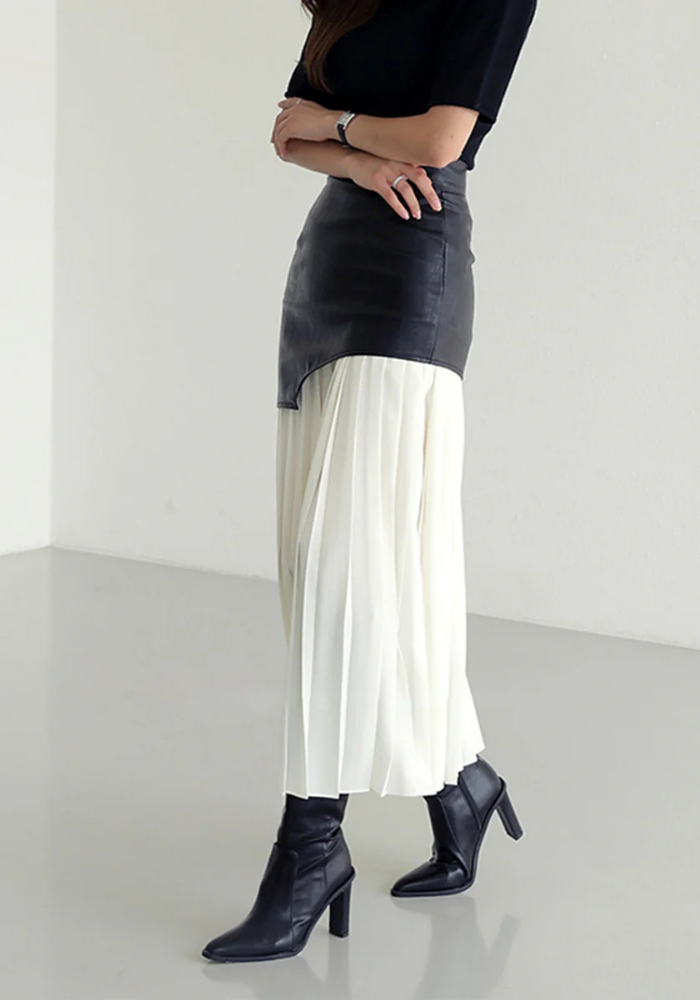 Naelle | Women’s Pleated Asymmetrical Skirt | Maxi