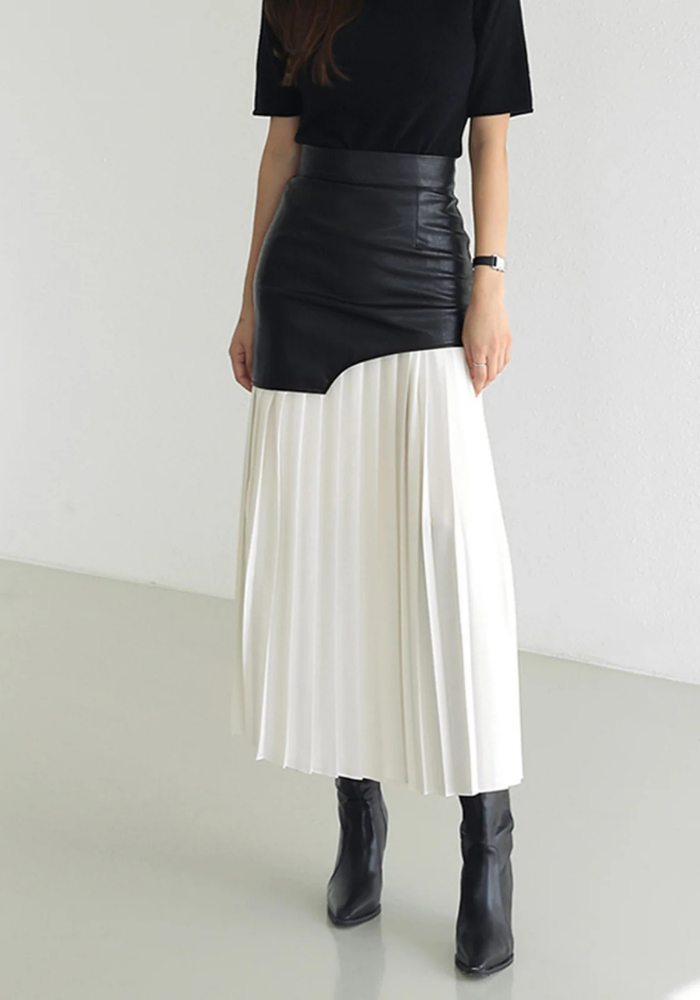 Naelle | Women’s Pleated Asymmetrical Skirt | Maxi