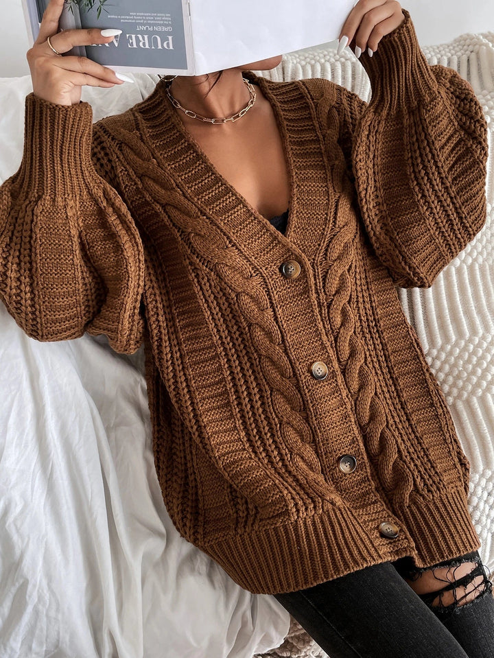 Women’s Chunky Cable Knit Cardigan | Oversized