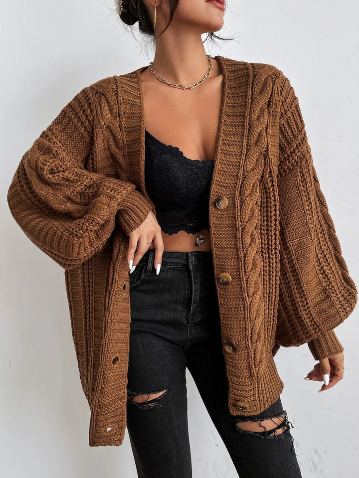 Women’s Chunky Cable Knit Cardigan | Oversized