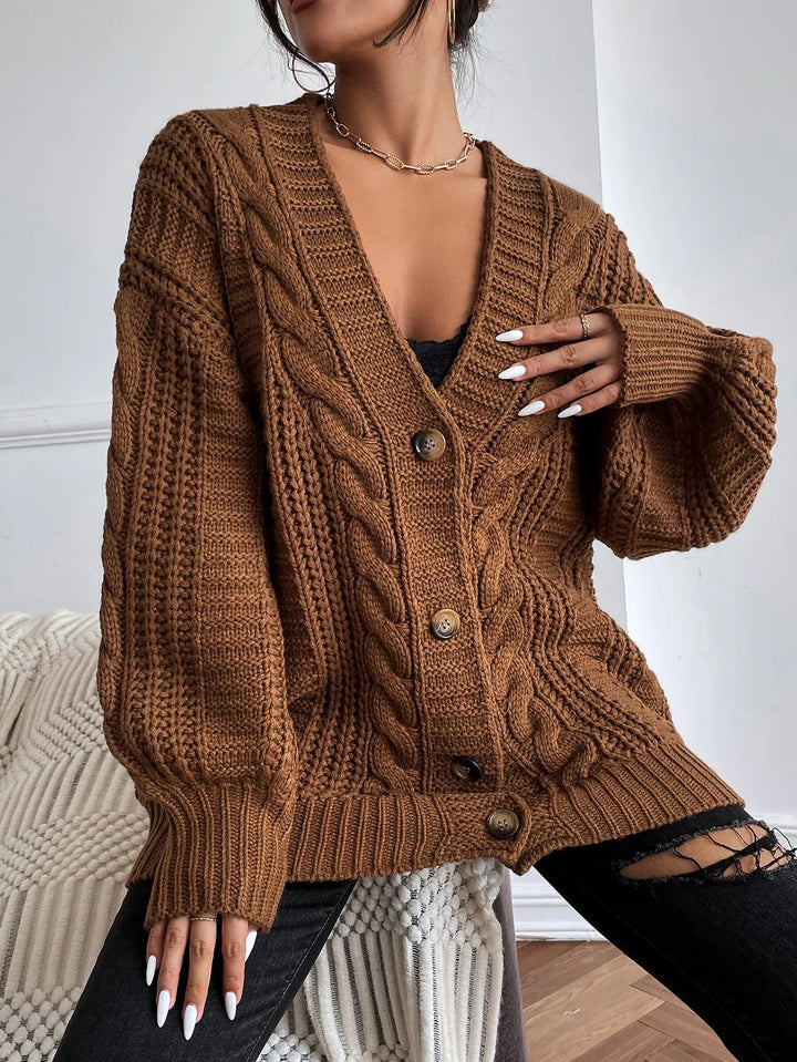 Women’s Chunky Cable Knit Cardigan | Oversized
