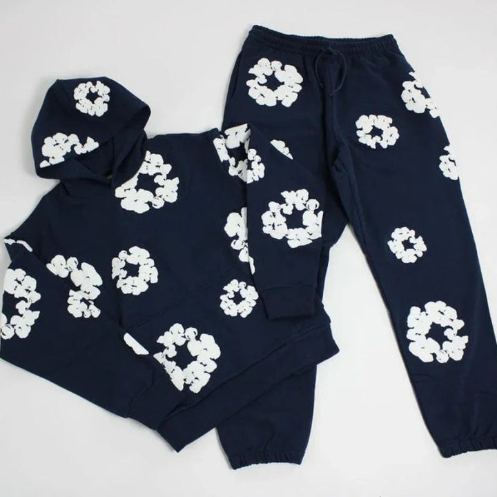 Unisex Oversized Hoodie Set | Graffiti Print