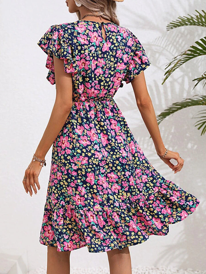 Women’s Floral Ruffle Sleeve Dress | Mini