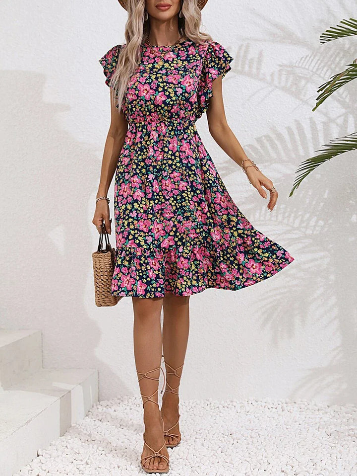 Women’s Floral Ruffle Sleeve Dress | Mini