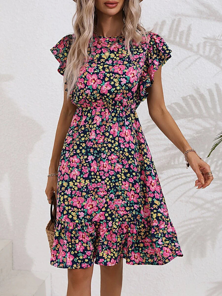 Women’s Floral Ruffle Sleeve Dress | Mini