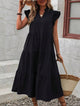 Women’s Ruffle Sleeve Tiered Dress | Midi