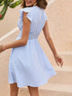 Women’s Striped Flutter Sleeve Dress | V-Neck