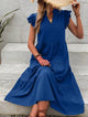 Women’s Ruffle Sleeve Tiered Dress | Midi