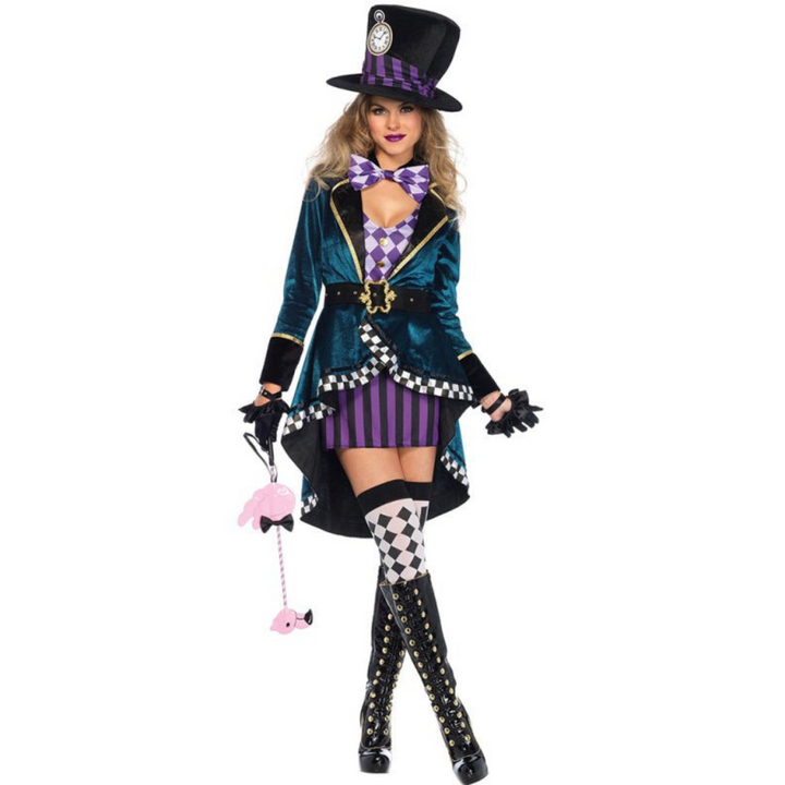 Women’s Circus Halloween Costume | Jacket & Striped Miniskirt Set