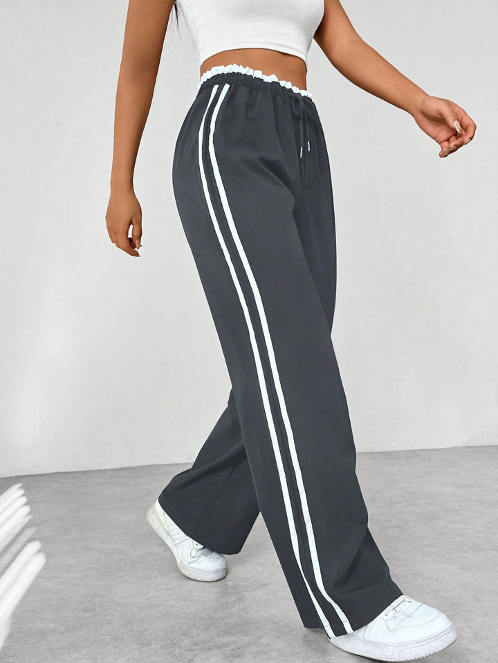 Women’s High Waisted Track Pants | Wide Leg