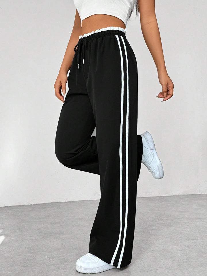 Women’s High Waisted Track Pants | Wide Leg