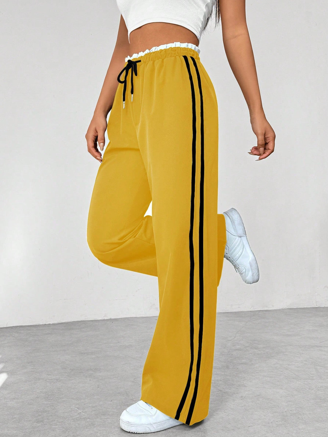 Women’s High Waisted Track Pants | Wide Leg
