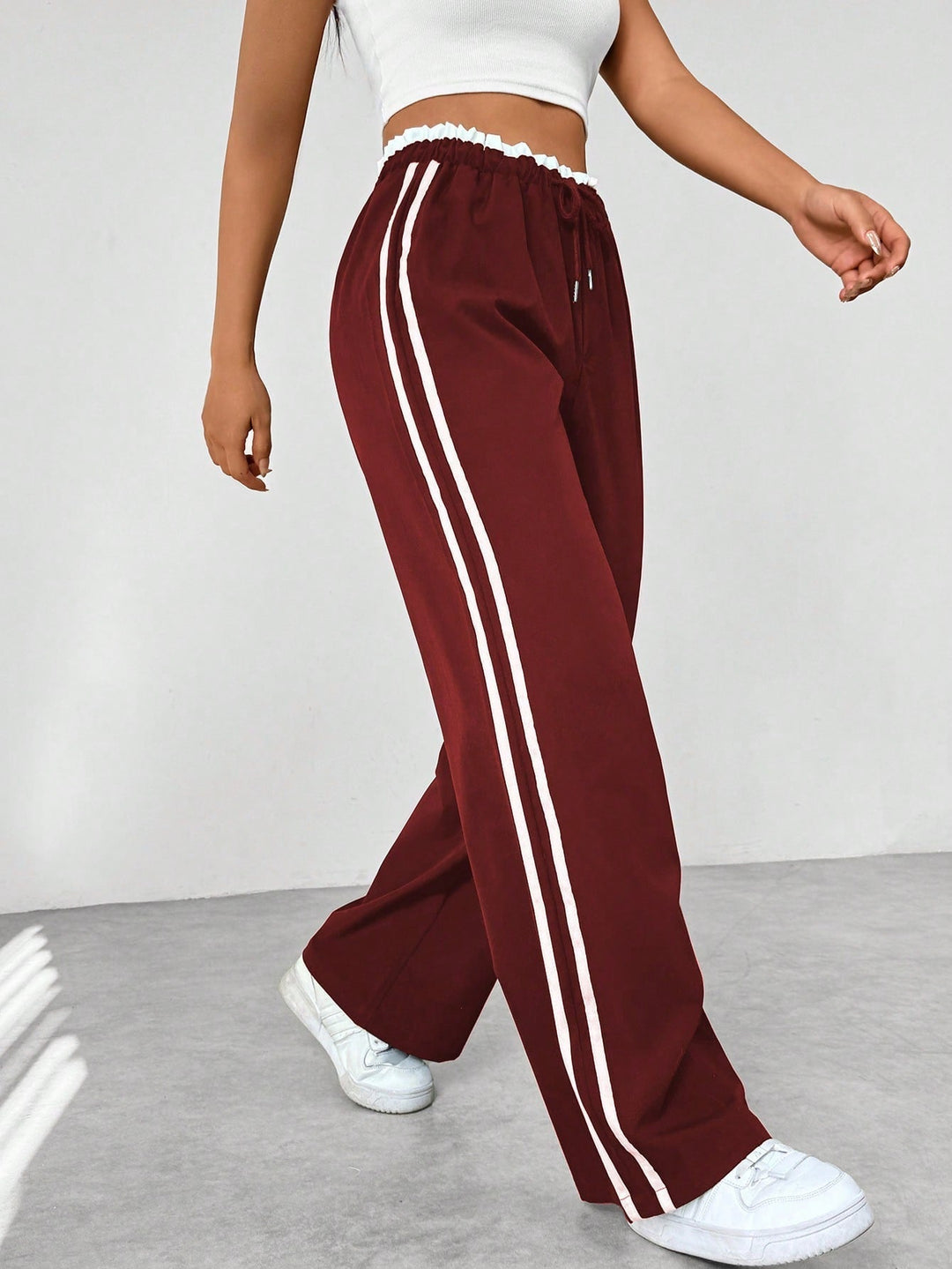 Women’s High Waisted Track Pants | Wide Leg