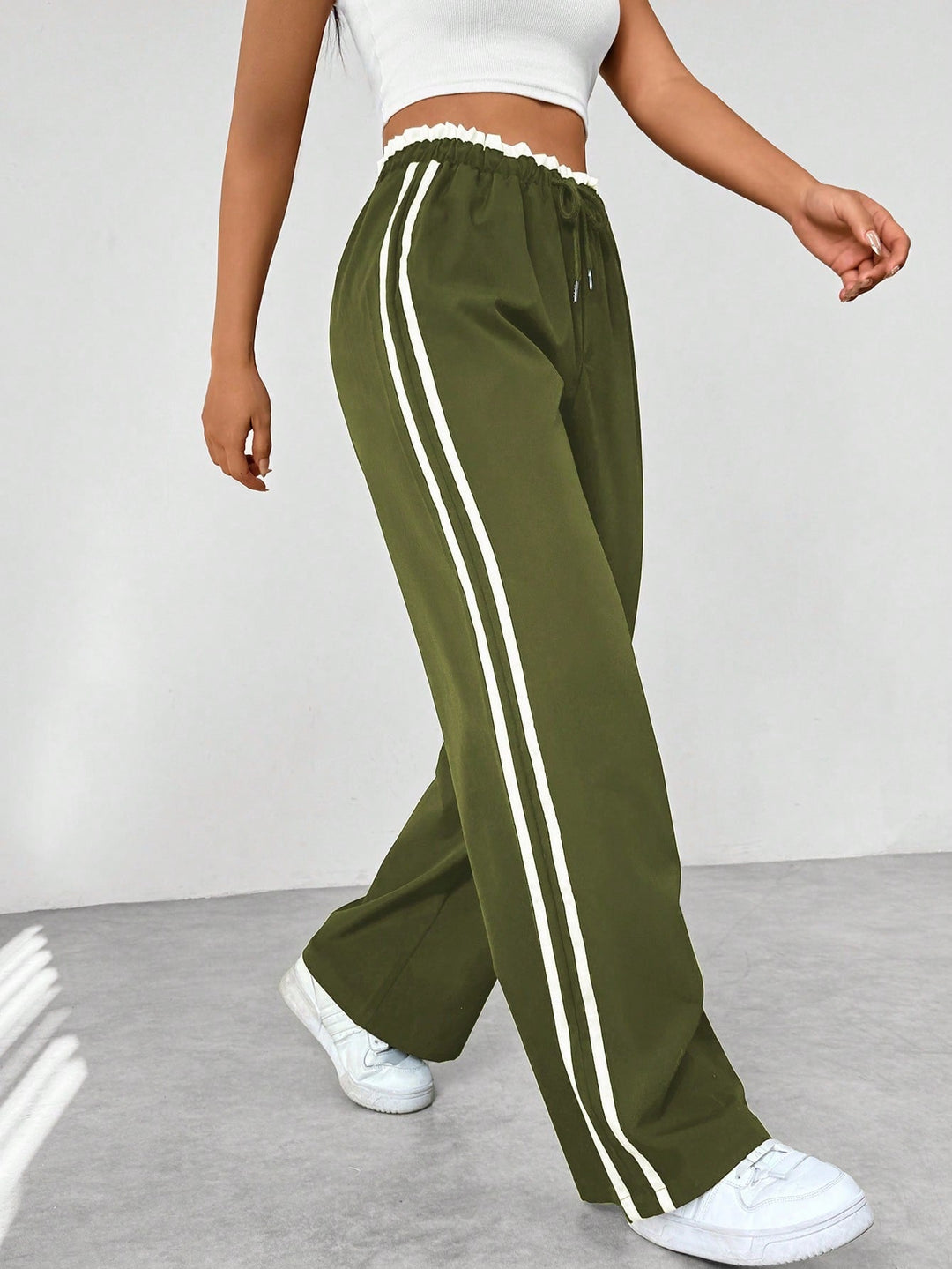 Women’s High Waisted Track Pants | Wide Leg