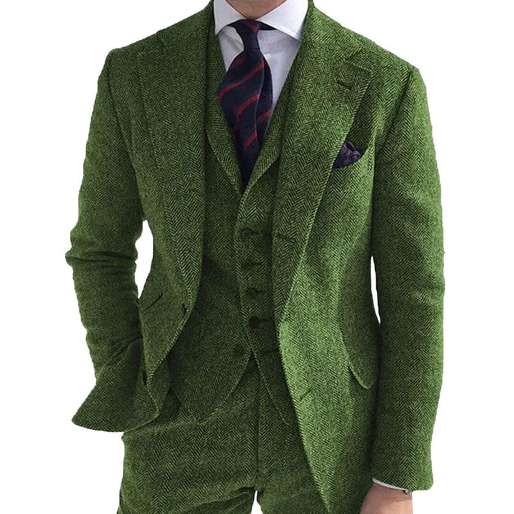 Camden - Herringbone double-sided tweed casual blazer for men