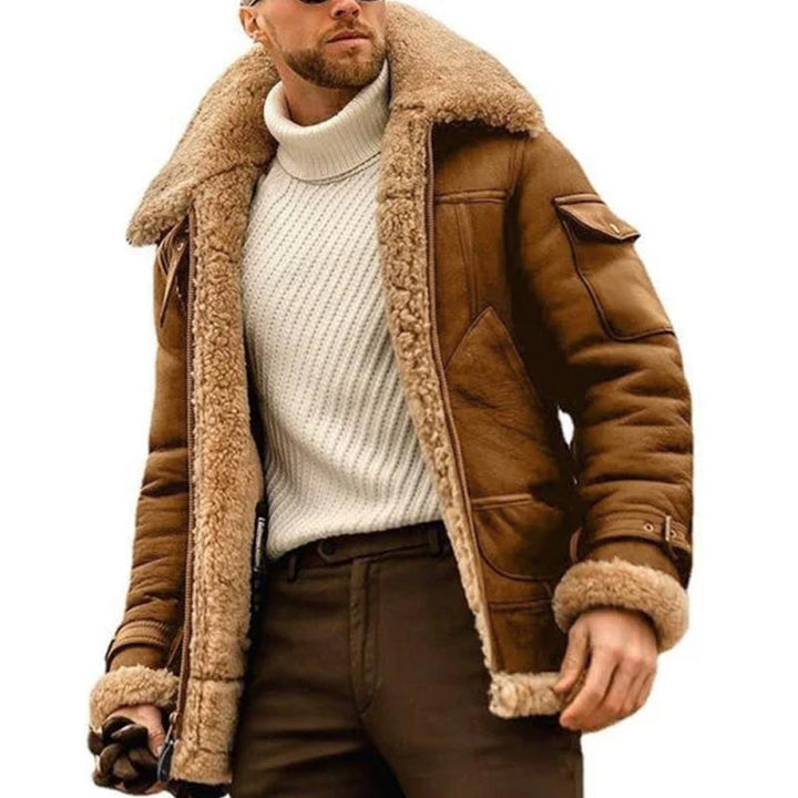 Joseph - Men's Thick Multi-Pocket Jacket with Lapel for Winter