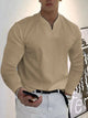 Men’s Long Sleeve V-Neck Shirt | Slim Fit