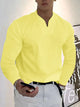 Men’s Long Sleeve V-Neck Shirt | Slim Fit