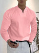 Men’s Long Sleeve V-Neck Shirt | Slim Fit