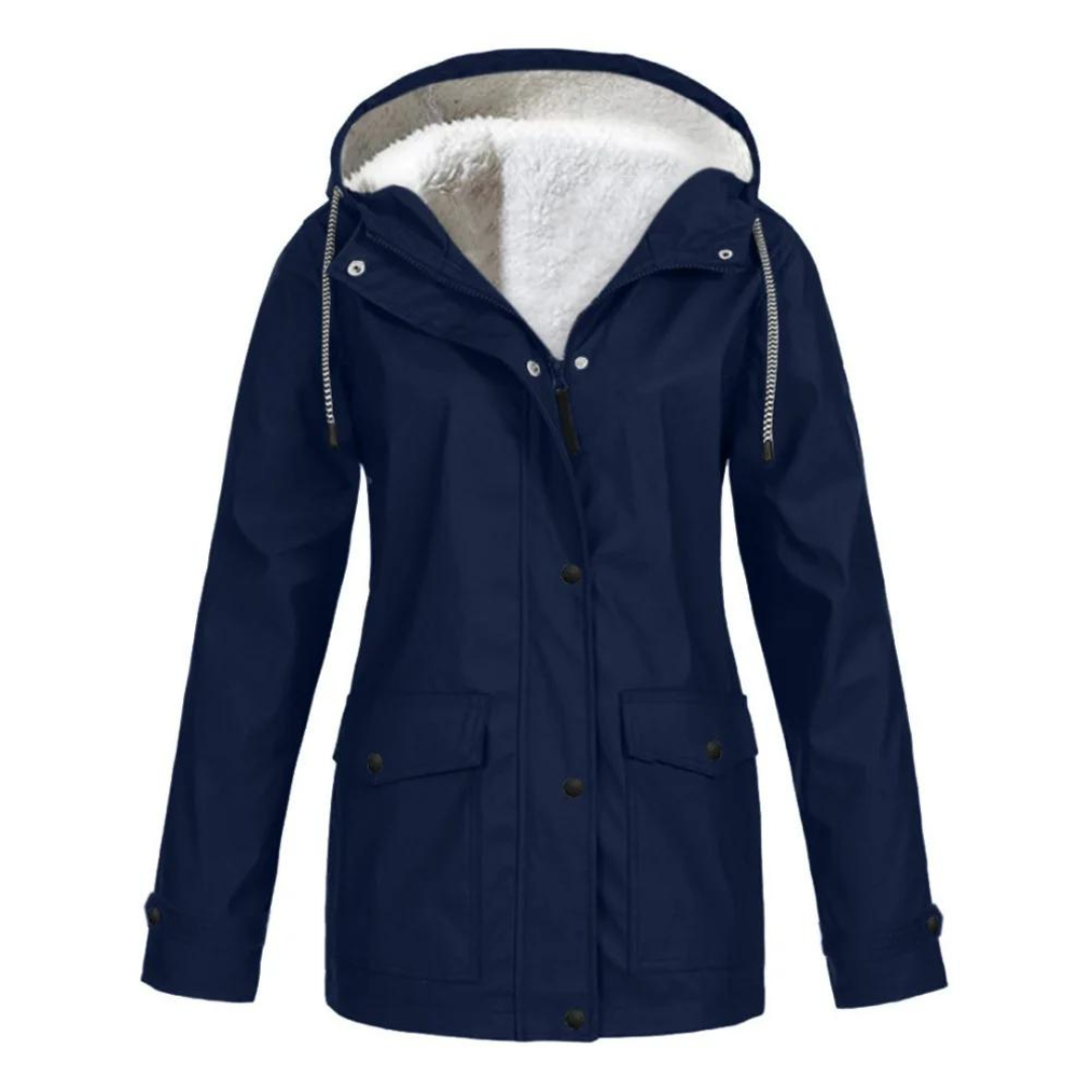 Women’s Fleece-Lined Waterproof Raincoat | Hooded