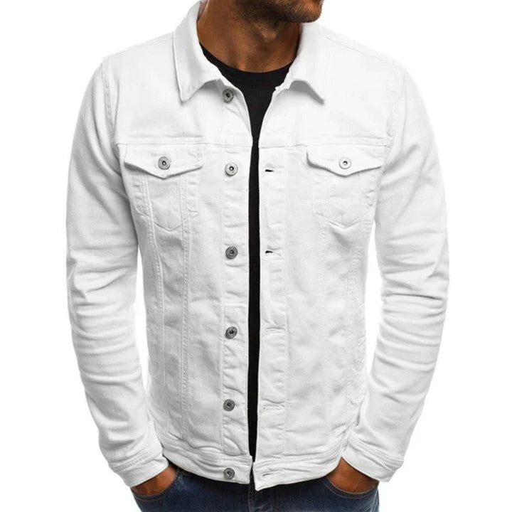 Men’s Buttoned Denim Jacket | Long Sleeve