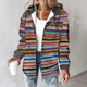 Women’s Hooded Knit Cardigan | Striped