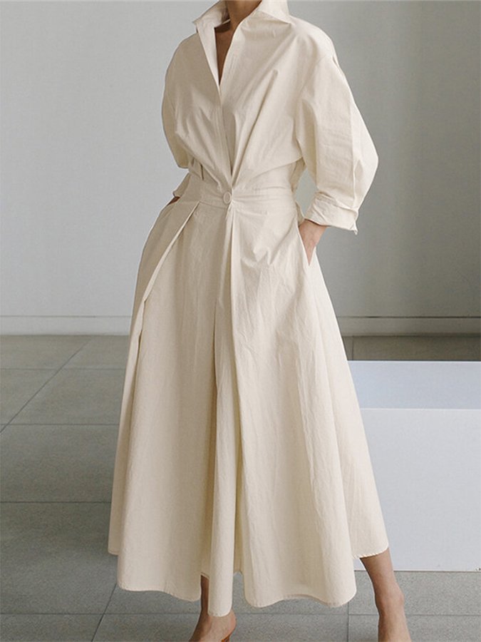 Women’s Elegant Shirt Dress | Maxi