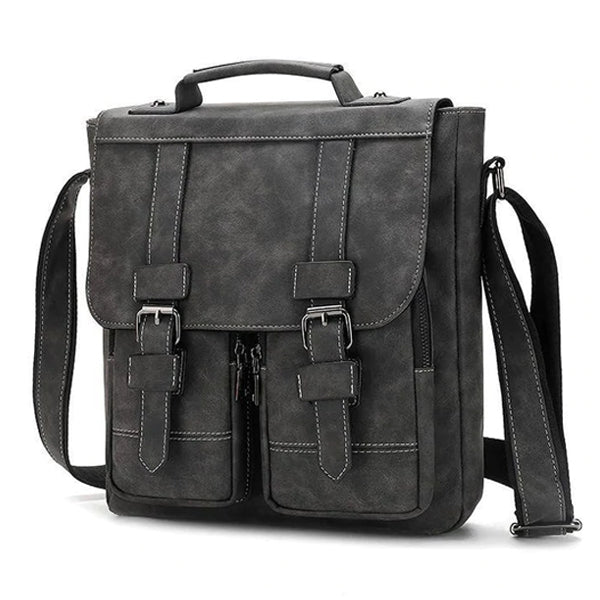 Kenny - Vintage fashion leather multi-pocket flap bag