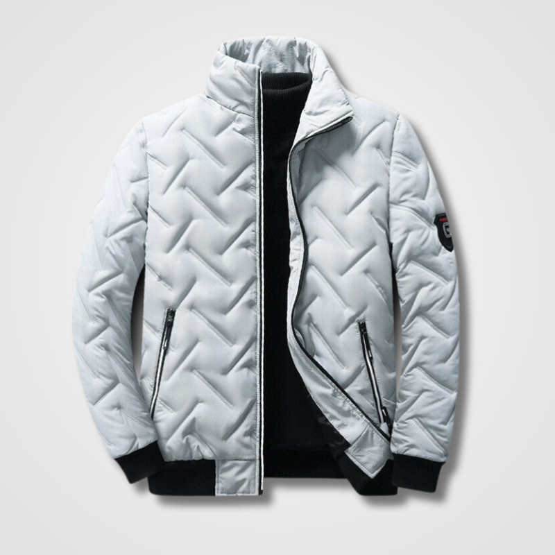 Men’s Quilted Slim Fit Jacket | Zip-Up