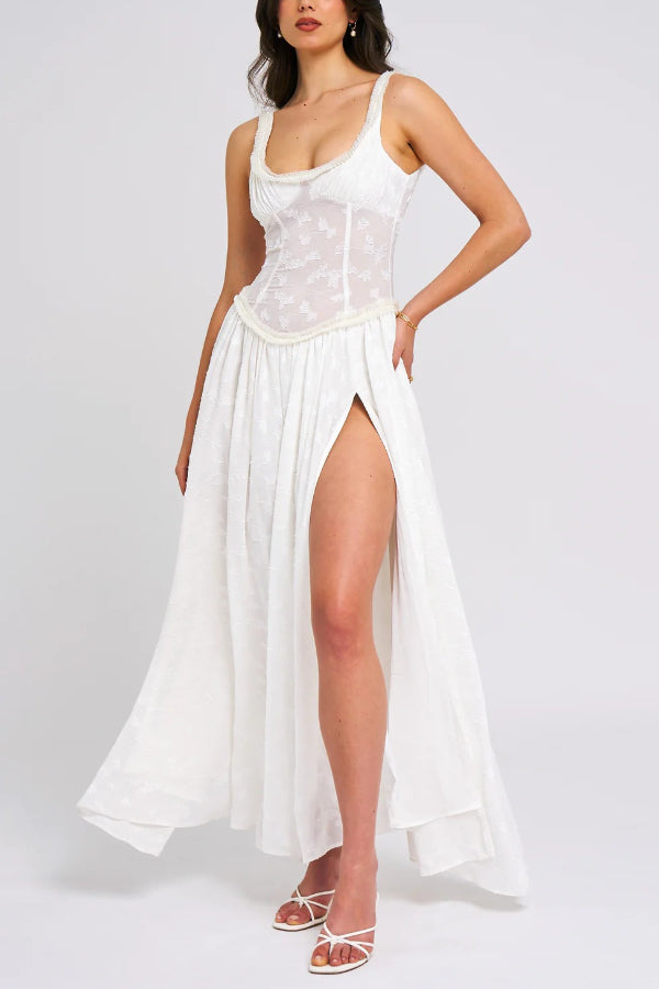Women’s Corset Slit Dress | Maxi