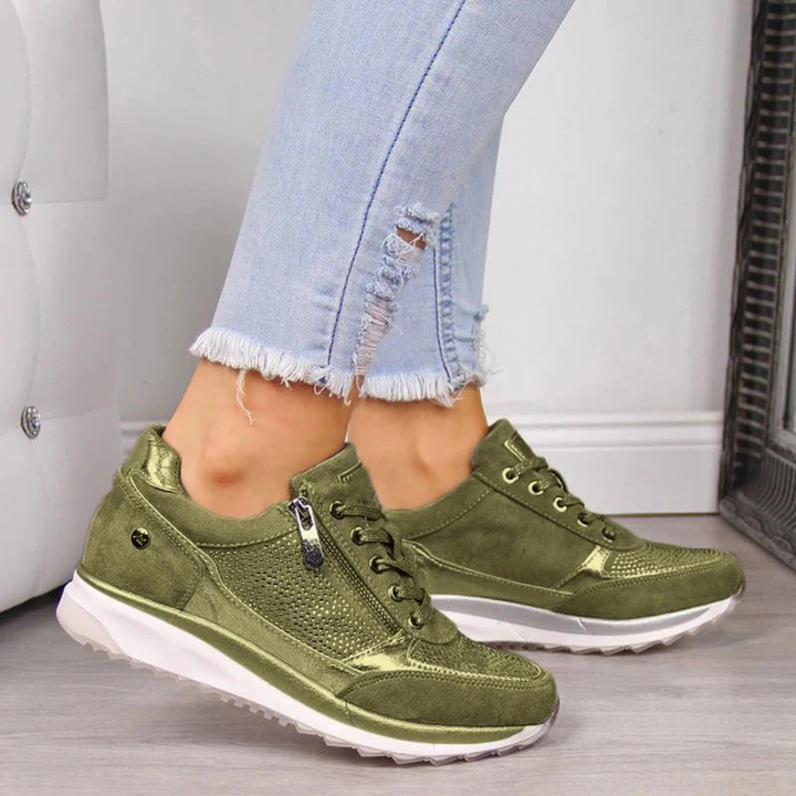 Isadora | Women’s Orthopedic Zipper Sneakers | Walking Shoes