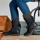 Women’s Studded Back Lace-Up Boots | Mid-Calf