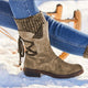 Women’s Studded Back Lace-Up Boots | Mid-Calf