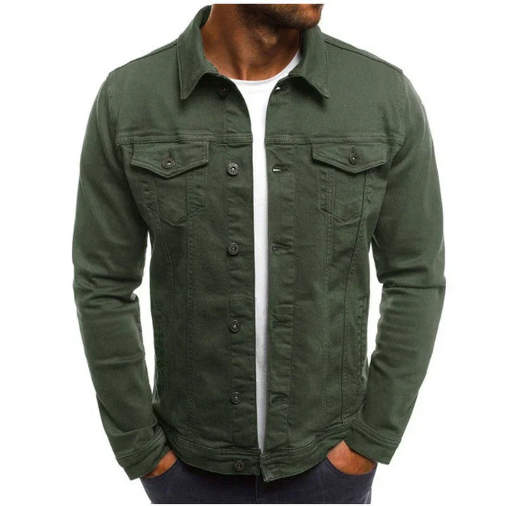 Men’s Buttoned Denim Jacket | Long Sleeve