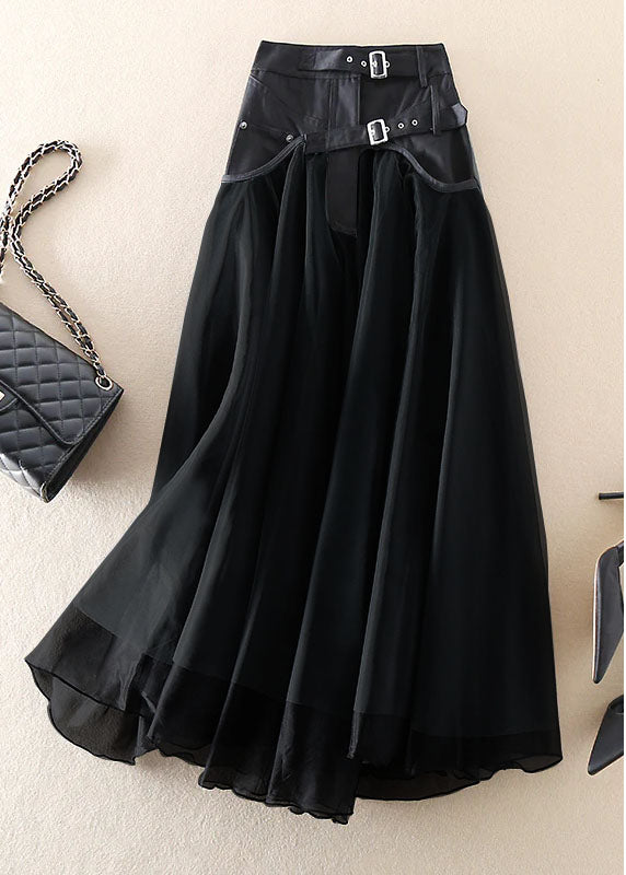 Women’s High Waist Belted Skirt | A-Line Maxi