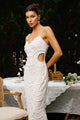 Women’s Elegant Textured Cutout Dress | Midi