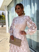 Women’s Lace Long Sleeve Dress | Midi