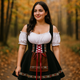 Women’s Oktoberfest Costume | Plus Size Puff Sleeve Mini Dress