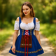 Women’s Oktoberfest Costume | Plus Size Puff Sleeve Mini Dress